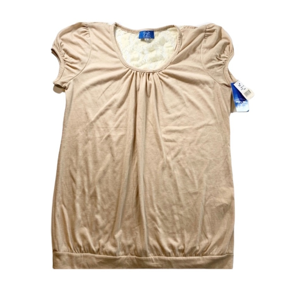725 Originals | Beige Top With Lace Detail